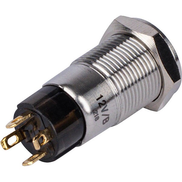 Main product image for SPST 12mm Stainless Steel Waterproof Push Button Latching Switch060-651
